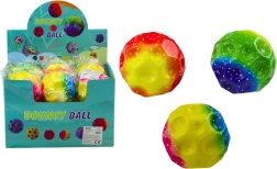 Lysende knoldet klemmbold med fordybninger 9,5 cm i farver