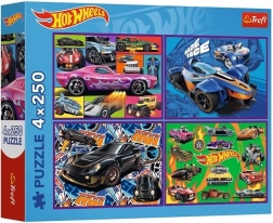 Puslespil 4×250 brikker HOT WHEELS