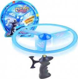 Flyvende disc med affyrer og lyseffekt – Blå