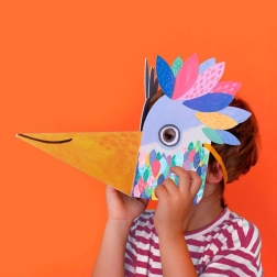 LONDJI maske med klistermærketilbehør Be Wild! Bird