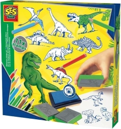 Kreativt sæt stempler dinosaurer