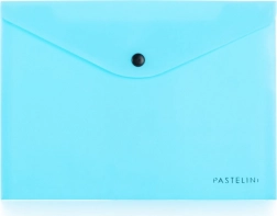 Dokumentmappe med trykknap A5 PASTELINI blå