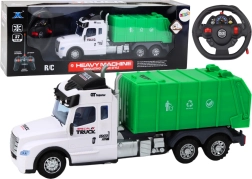 Grøn RC-bil med fjernbetjening og effekter