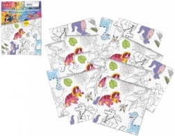 Farvelægningsservietter dinosaurer