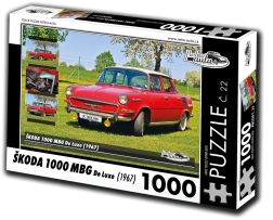 Puslespil retro-biler Škoda 1000 MBG De Luxe 1000 brikker
