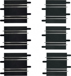 lige stykker 100/114 mm til racerbane Carrera GO!!!, GO!!! PLUS og Digital 143 (6 stk)