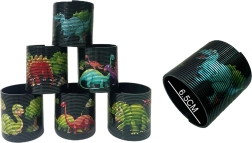 Fjeder med dinosaurmotiver