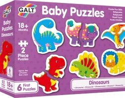 Baby puslespil dinosaurer 6×2 brikker GALT
