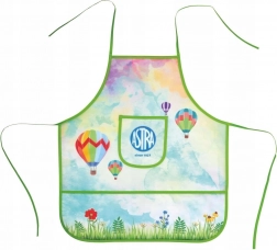 Børneforklæde til billedkunst og madlavning med ballonmotiv ASTRA