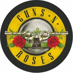 Pladespillerunderlag med motiv af Guns and Roses