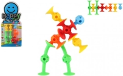 Byggesæt med farverige silikone-sugekopper