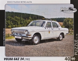 Retro bil-puslespil Volga GAZ 24 (1983) – 40 brikker