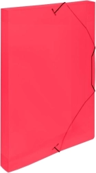 A4 arkivæske med elastik rød