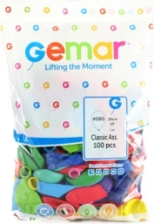 Klassiske balloner 26 cm, farvemix, 100 stk