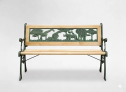 Havebænk til børn 82 × 39 × 50 cm i træ og støbejern
