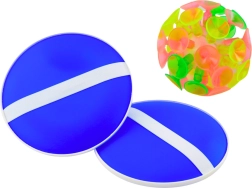 Færdighedsspil med runde pinde og sugekopbold Blå