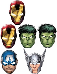 Marvel Avengers papirmasker 6 stk.