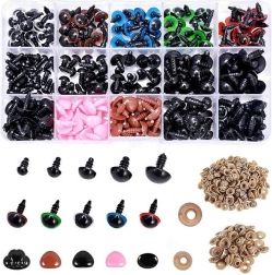 Sikre øjne og næser til plysdyr – sæt 560 stk.