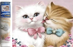diamantmaling forelskede katte 30 × 40 cm