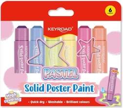 Faste temperafarver KEYROAD i pastelfarver - 6 stk.
