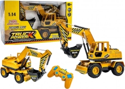 RC bæltegraver med frontskjold 1:14