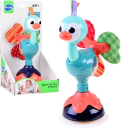 Magisk påfugle-rangle med sugekop til babyer