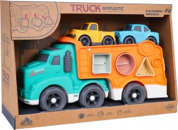 Øko-anhængerbil med formesorterer og små biler