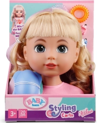 Baby Born frisørhoved Carla med stylingtilbehør