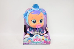 Cry Babies Fantasy interaktiv dukke Tina – blå triceratops