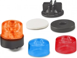 Bruder roterende lygte med forskellige farvede skærme