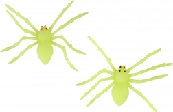 Lysende edderkopper Halloween dekoration 2 stk.