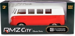 Metalmodel Volkswagen T1 Samba 1:32 – rød‑hvid