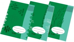 skolehæfte A4 ternet 20 ark af genbrugspapir (mix af motiver)