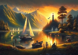 Puslespil Gyldne Kyster 1000 brikker