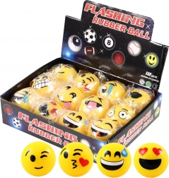 Lysende gummi-hoppebold 5,2 cm