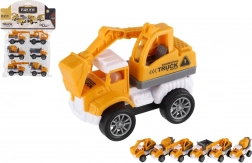 Mini byggbiler 6 stk med træk-op drev