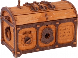 Escape Room Skattekiste Træ 3D puslespil