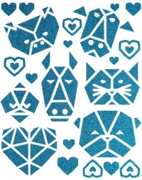 Strygemærker søde dyr – stort ark