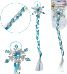 Isprinsesse Flettet Hårstykke med Pailletter