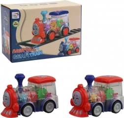 Lokomotiv med Tandhjul på Batteri med Lys