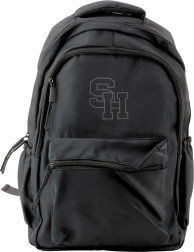 Skolerygsæk med to rum sort 38 cm 20L