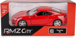Metalmodel RMZ City Toyota 86 1:32 med åbne døre og pull-back drev
