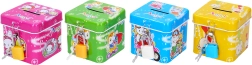 Pladsparebøtte med lås, terning 6,5 × 6 cm, flere farver