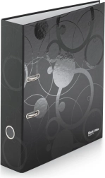 A4-ordner med ringmekanisme 7 cm Black and White, sort