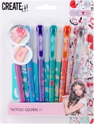 Tattoosæt med duftende gelpenne og skabeloner