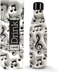 Hvid termoflaske Music 500 ml