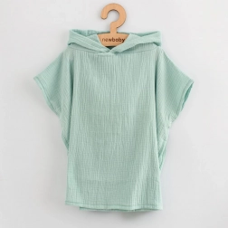 NEW BABY Feeling muslinponcho til børn, mint, 80 cm