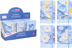 Linet notesbog 9 × 14 cm blomster mix