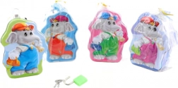 Met sparebøsse i form af elefant med lås