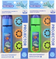 Børneprojektor med havmotiver og billedskiver